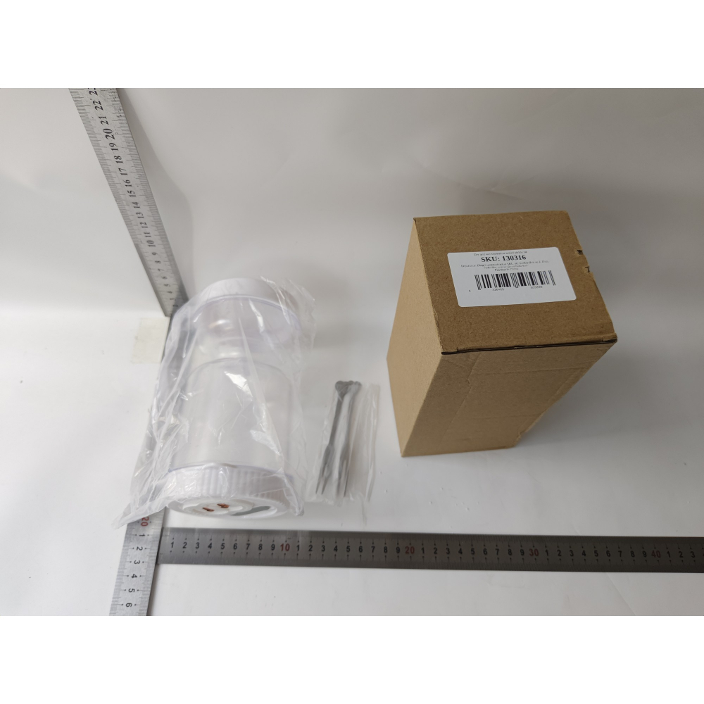 Borcan pentru muraturi, cu separator pentru lichide, ermetic, termorezistent, tip clepsidra, 2 furculite incluse, abs, alb, 18x9x9 cm [2]