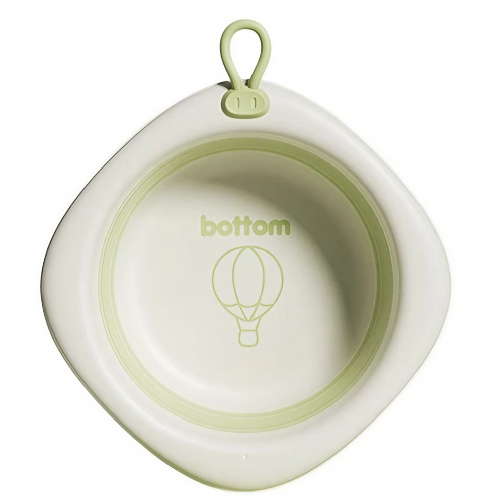 Cada pliabila pentru baie pentru copii, cadita pentru bebelusi, model romb cu balon, verde, 31.5x31.5x3.5 cm, 3l [1]