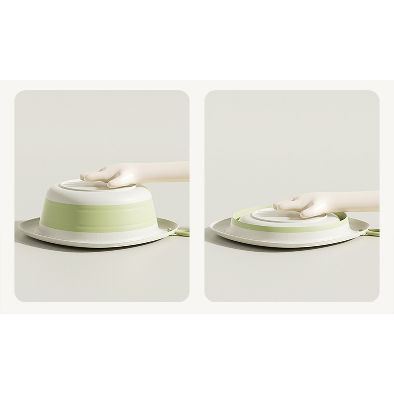 Cada pliabila pentru baie pentru copii, cadita pentru bebelusi, model romb cu balon, verde, 31.5x31.5x3.5 cm, 3l [10]