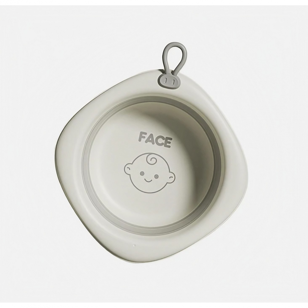 Cada pliabila pentru baie pentru copii, cadita pentru bebelusi, model romb pentru fata, gri, 31.5x31.5x3.5 cm, 3l [5]