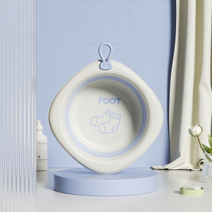 Cada pliabila pentru baie pentru copii, cadita pentru bebelusi, model romb pentru picioare, mov, 31.5x31.5x3.5 cm, 3l [5]