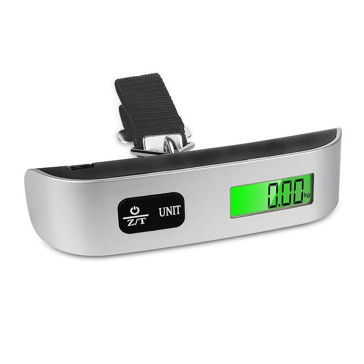 Cantar digital de mana curea, cantar portabil, cantarire bagaje, capacitate 50 kg, functie de tara, 12.5 x 2.8 x 2.8 cm, alb-negru [7]