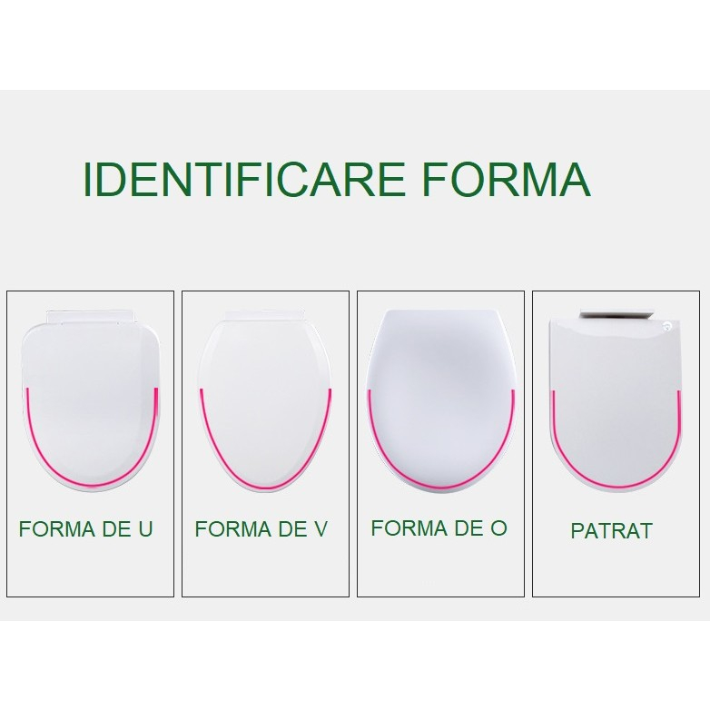 Capac de toaleta cu reductie 2 in 1, pentru copii si adulti, coborare lenta si silentioasa, instalare usoara, din pp5 , in forma de v, alb [2]