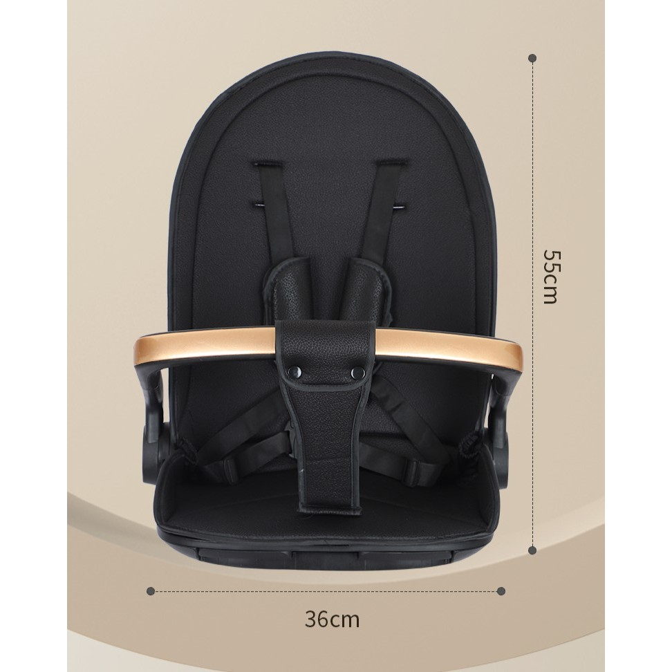 Carucior sport  3in1, 6-36 luni, reversibil, pliabil, tavita pentru masa, pozitie de somn, centura de siguranta, roti 360, suport pahar, copertina pentru soare, 32x63x95cm, maro model carouri [5]
