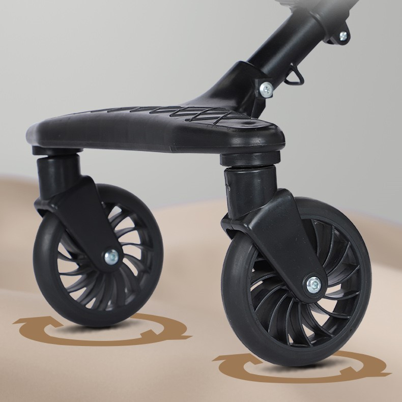 Carucior sport  3in1, 6-36 luni, reversibil, pliabil, tavita pentru masa, pozitie de somn, centura de siguranta, roti 360, suport pahar, copertina pentru soare, 32x63x95cm, maro model carouri [3]
