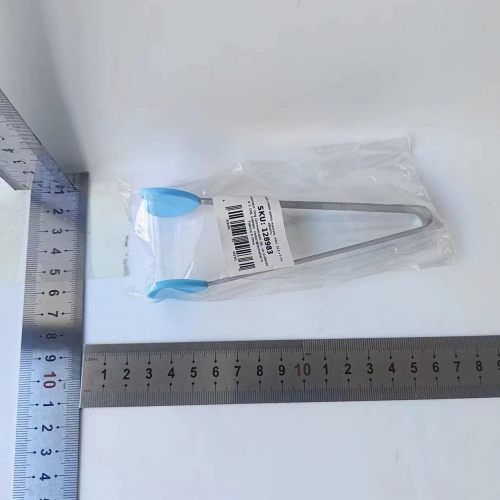 Cleste creativ pentru mancare, model inimioare din silicon, 14.5x3 cm, rezistent la temperaturi inalte si coroziune, albastru [9]