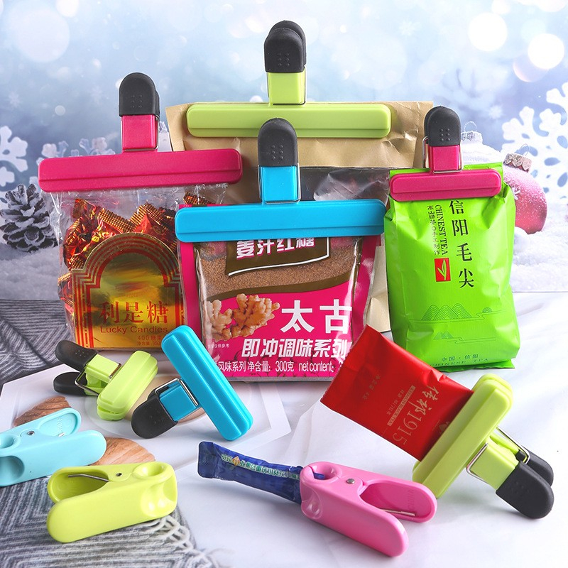 Cleste multifunctional pentru sigilarea pungilor, din plastic, mentine alimentele proaspete, 7x6.5 cm, albastru [8]