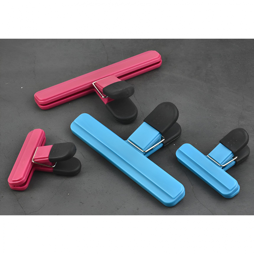 Cleste multifunctional pentru sigilarea pungilor, din plastic, mentine alimentele proaspete, 7x6.5 cm, albastru [4]