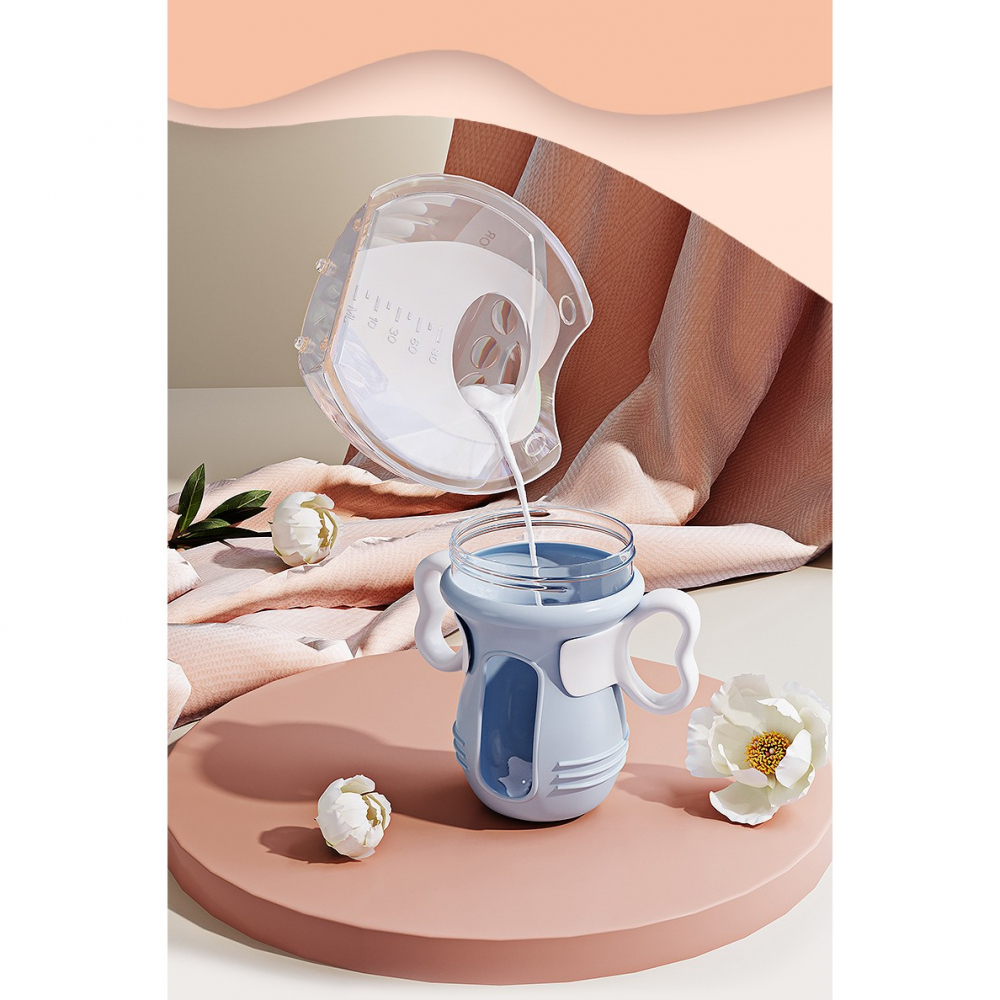 Colector de lapte matern, din silicon safety, anti-debordare, 80 ml, transparent [8]