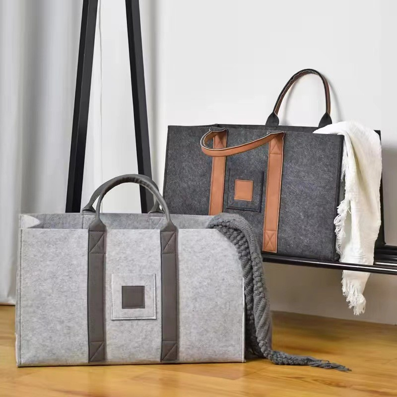 Cos multifunctional pentru rufe murdare, cos depozitare, gri, 50x34x32, geanta durabila pentru lemne si accesorii [3]