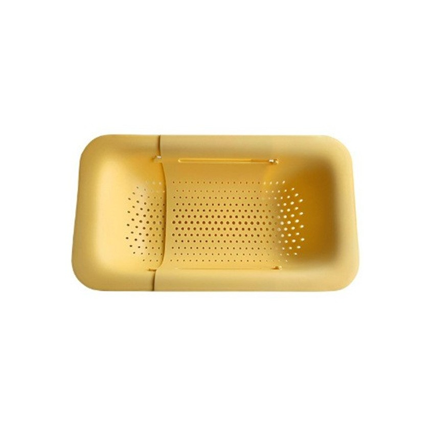 Cos pentru scurgere chiuveta de bucatarie, plastic, telescopic, 36x20x5 cm, galben [1]