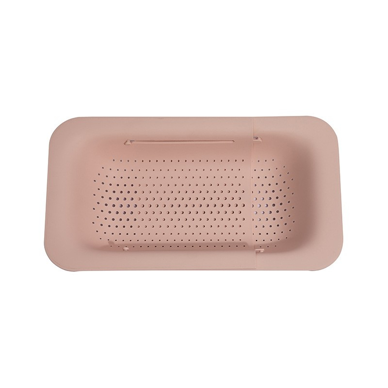 Cos pentru scurgere chiuveta de bucatarie, plastic, telescopic, 36x20x5 cm, roz [1]