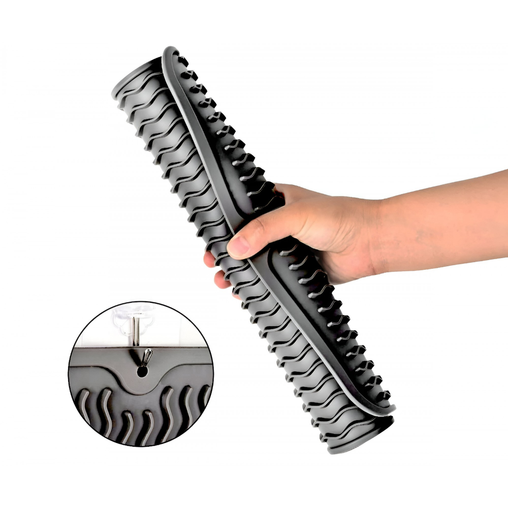 Covoras din silicon pentru scurgere vase, uz casnic, rezistent la temperaturi ridicate, izolator, 43x32.5 cm, negru [6]