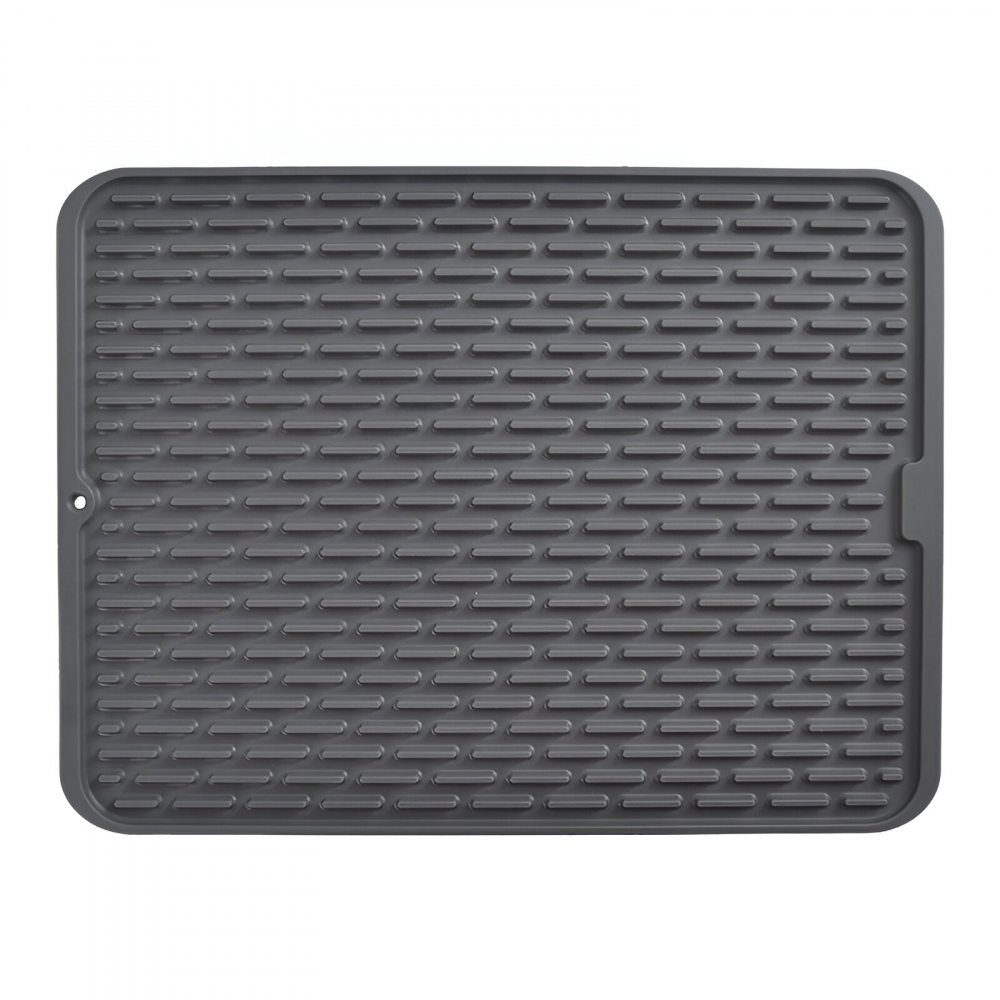 Covoras din silicon pentru scurgere vase, uz casnic, rezistent la temperaturi ridicate, izolator, 43x32.5 cm, negru [1]