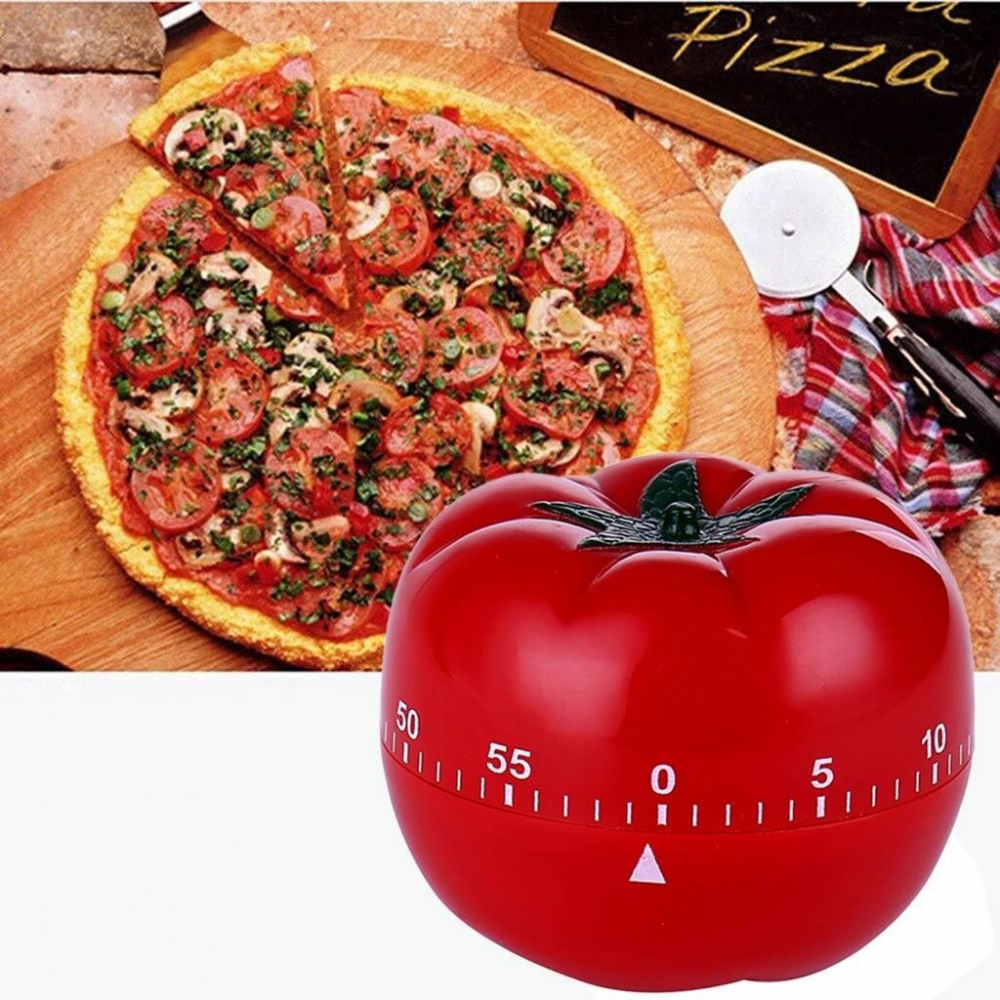 Cronometru mecanic de bucatarie  forma de rosie, 60 de minute, 6.3 x 4.5 cm, material abs, rosu [8]