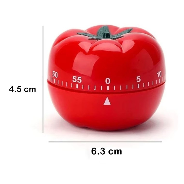 Cronometru mecanic de bucatarie  forma de rosie, 60 de minute, 6.3 x 4.5 cm, material abs, rosu [2]