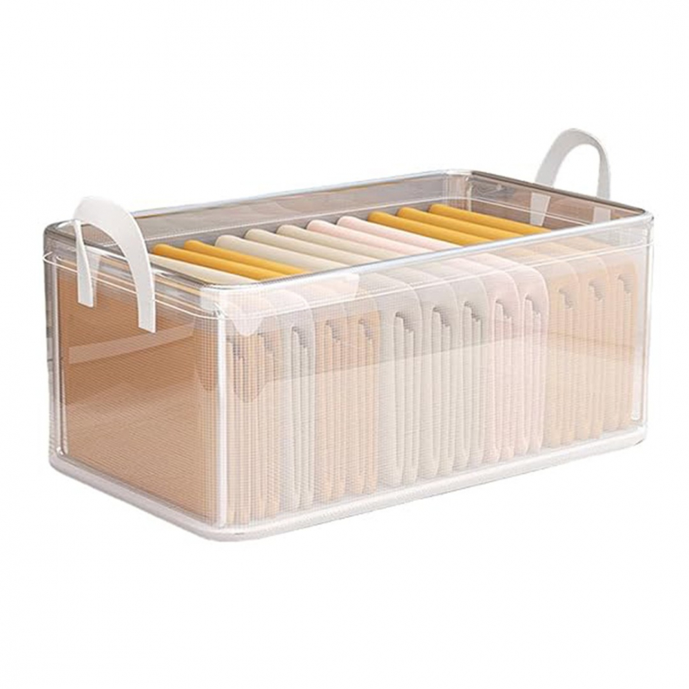Cutie container de depozitare din pvc, de stocare, dimensiuni multiple, accesoriu robust pentru organizarea de uz casnic, volum 26l, 47 x 28 x 20 cm, transparenta [1]