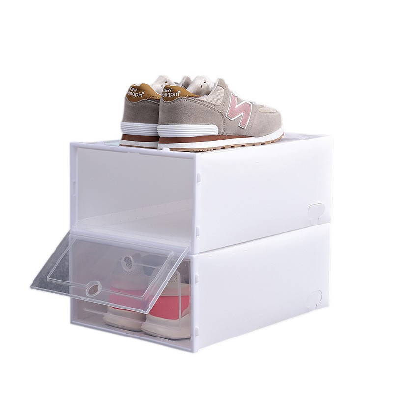 Cutie pentru pantofi, tip sertar, din plastic, stivuibila, usa frontala, 31 x 21.5 x 12.5 cm, transparent [5]