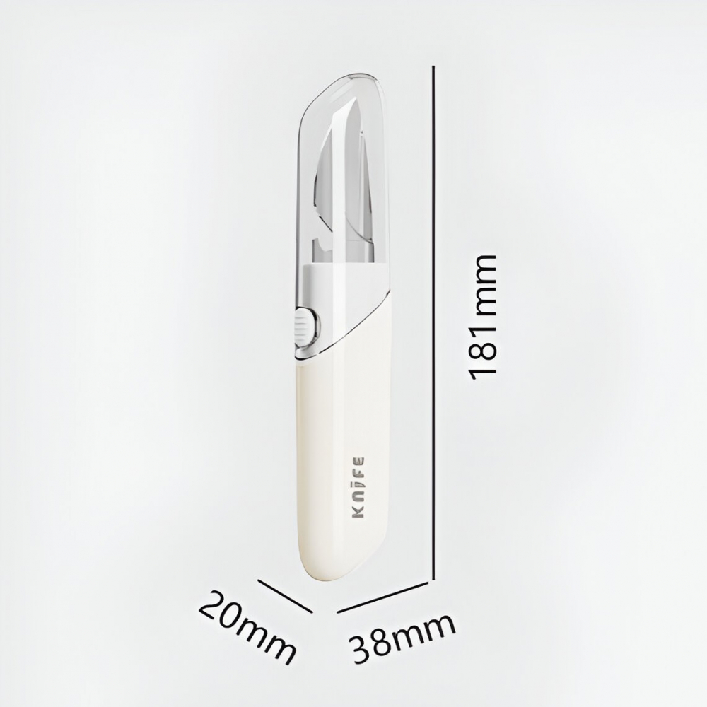 Cutit de fructe multifunctional, razatoare, curatator fructe-legume, deschizator de sticle, 18.1x3.8x2cm, alb [3]