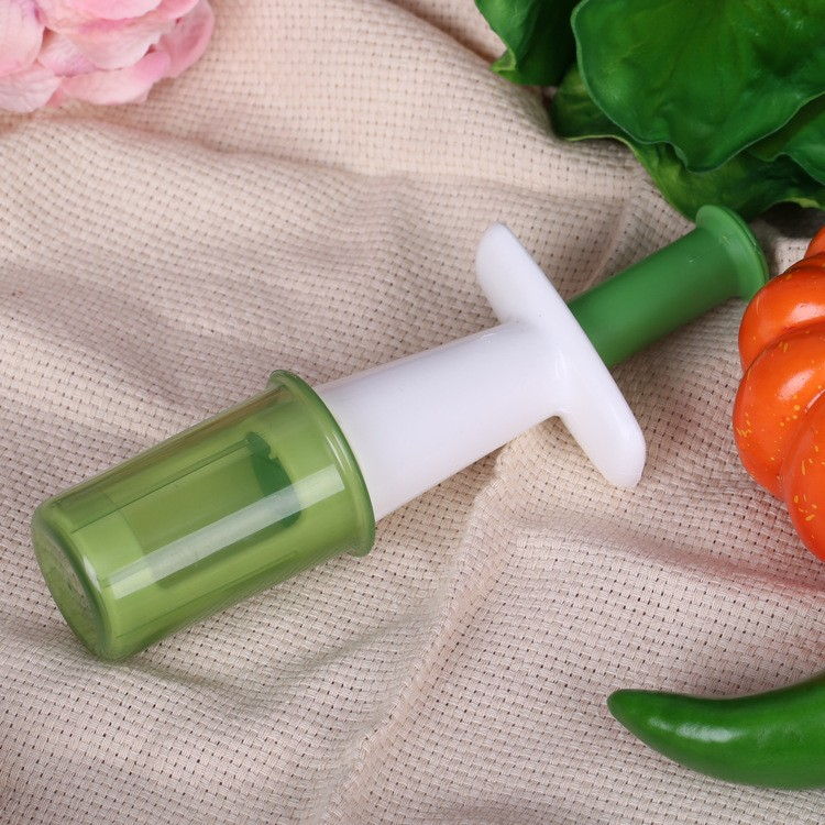 Cutit feliator pentru legume si fructe mici, feliator pentru rosii cherry, feliator pentru masline, ustensila de feliat fructe si legume, 18 x 6,5 cm, verde [4]