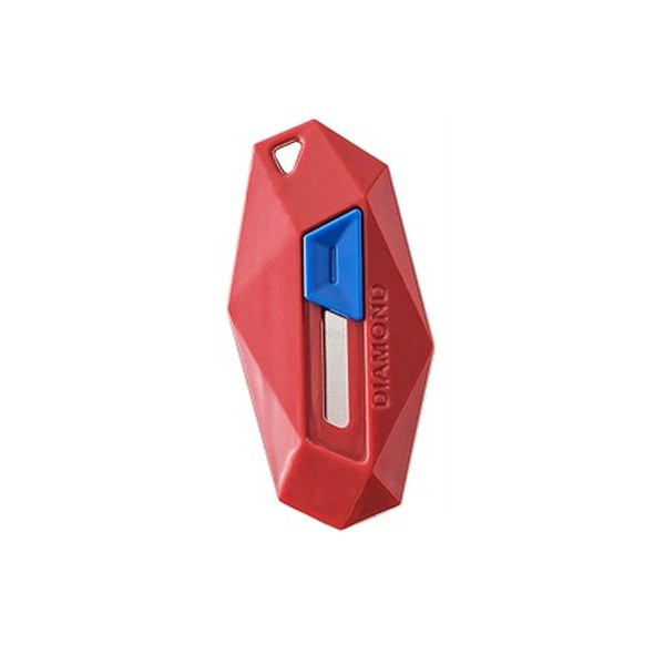 Cutter pentru cutii, varf rotunjit si zimtat, tip breloc, 6.5x3.5 cm, rosu [1]