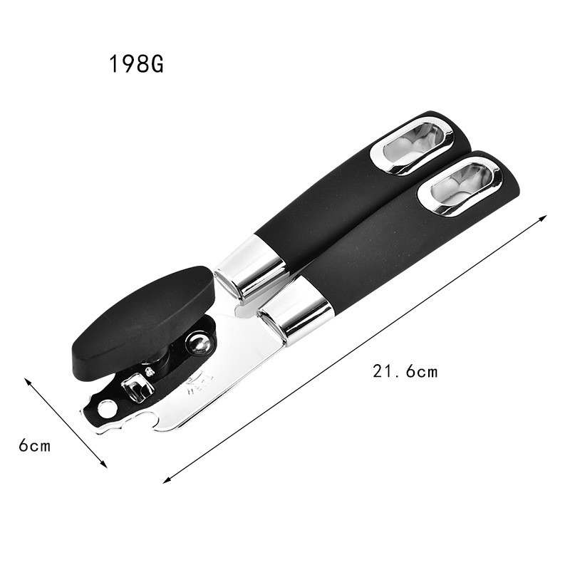 Desfacator de conserve multifunctional  otel inoxidabil, maner antialunecare, ergonomic, rezistent la rugina, usor de utilizat, 21.6 x 6 cm, argintiu [9]