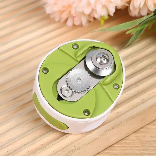 Desfacator manual de conserve si sticle, 6.8 x 4.8 cm, din abs + otel, verde/alb [2]