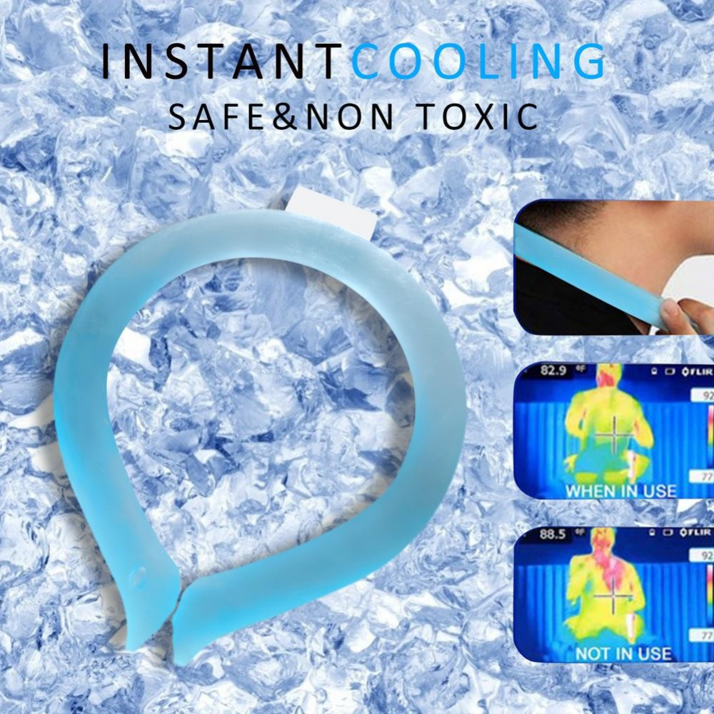 Dispozitiv de racorire tip guler, pentru scaderea temperaturii corpului, cu racire rapida, reutilizabil, non-toxic, tpu, diametru de 120 mm [5]