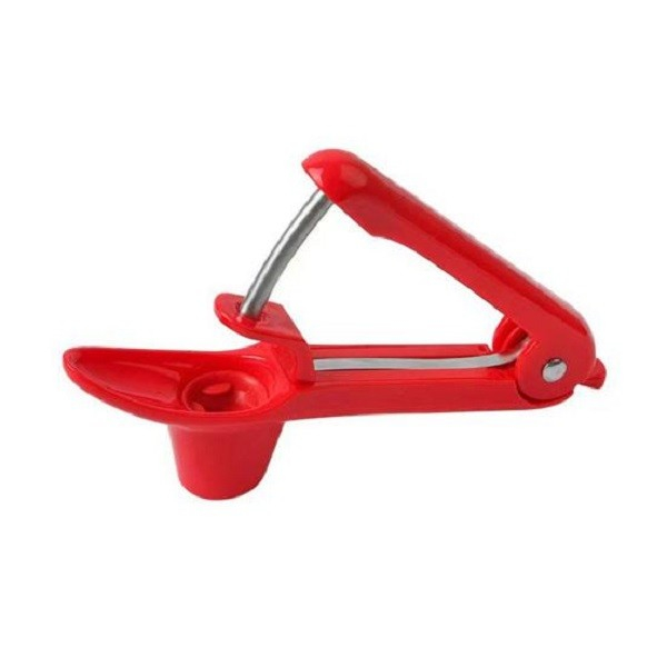 Dispozitiv de scos samburi, manual, cu 1 gaura, pentru cirese/masline, 20.5 x 3.8 x 13 cm, din abs+otel inoxidabil, cu maner, rosu [1]