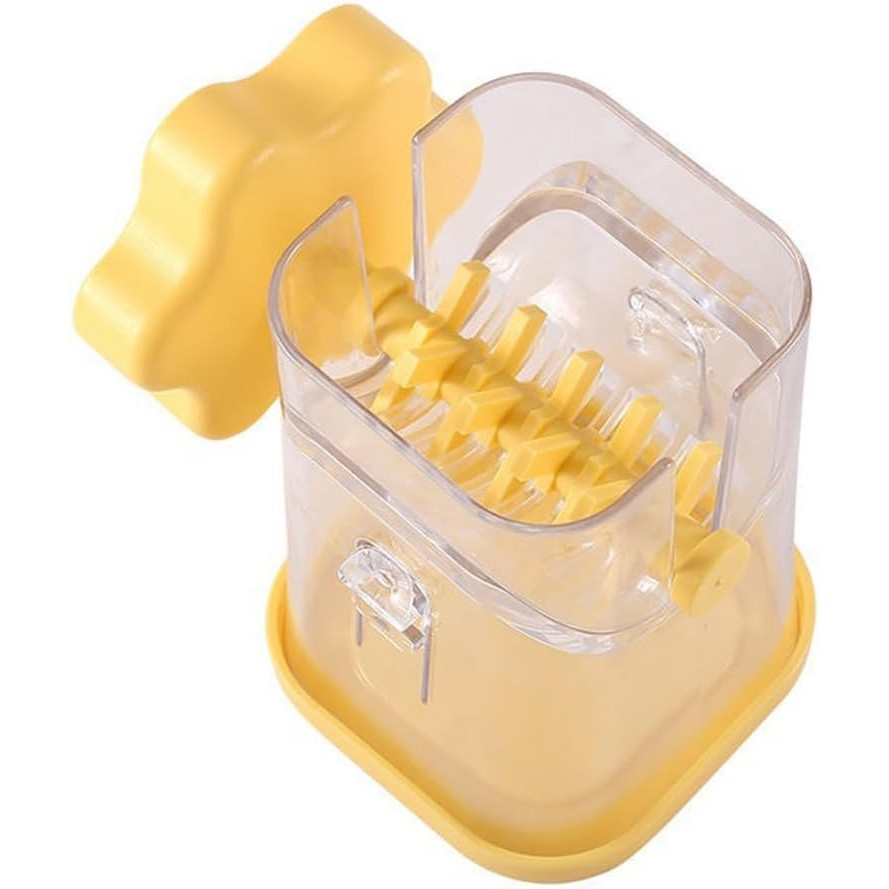 Dispozitiv de zdrobit, pentru alune, nuci, ciocolata, manual, din abs, 10 x 7.2 cm, galben [3]