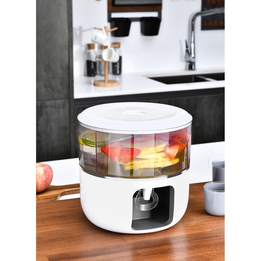 Dozator de apa  3 compartimente rotative, capacitate mare de 3l, alb [4]