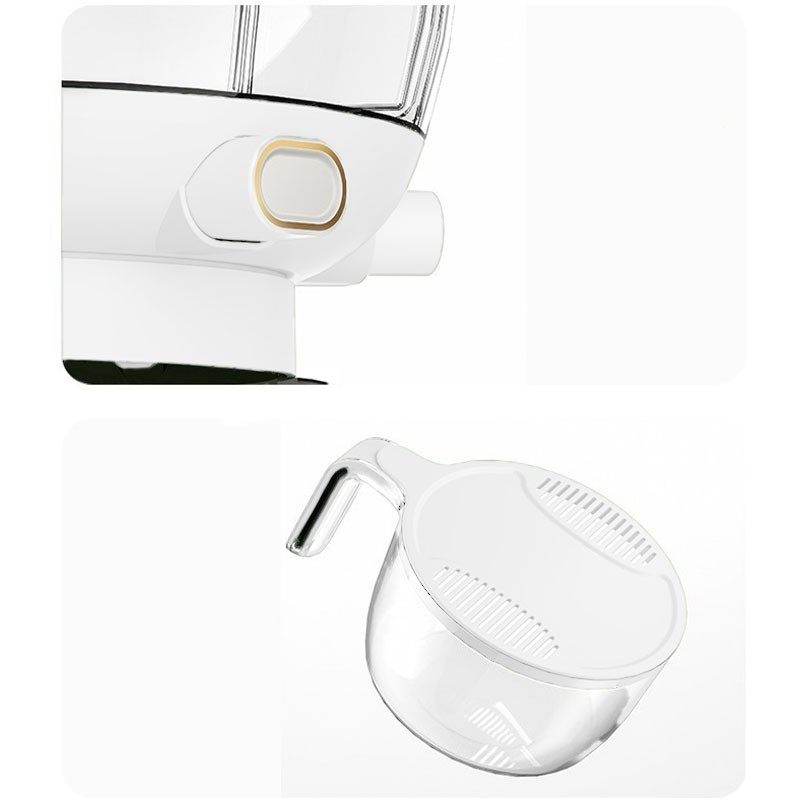 Dozator etajat de cereale  rotativ 360, 6 compartimente, capacitate 10l, cofrag special pentru oua, vas pentru scurgerea cerealelor, 35x27.5 cm, alb [10]