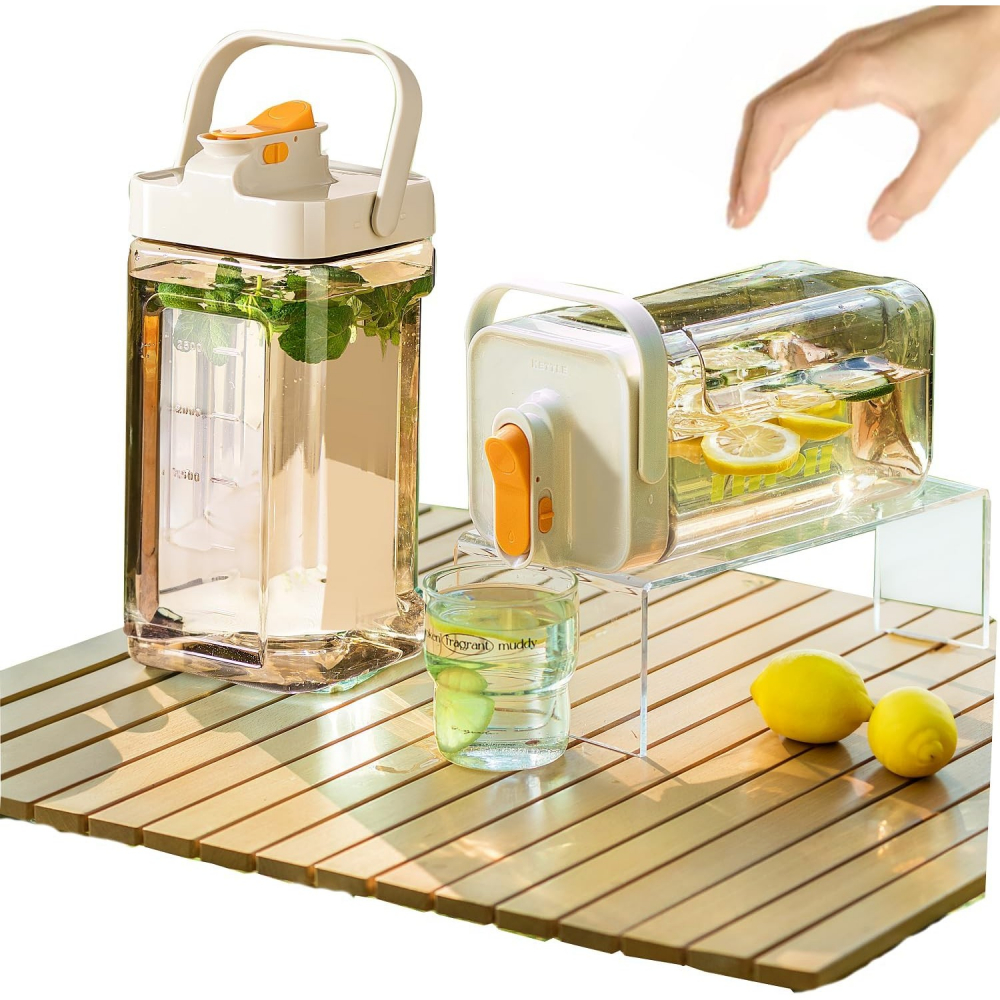 Dozator portabil pentru bauturi  3.5 litri, capac etans, duza deschidere/inchidere, recipent din plastic, gradat, filtru, maner, 29.7 x 14.1 x 14.4 cm, pentru diverse bauturi, alb [8]