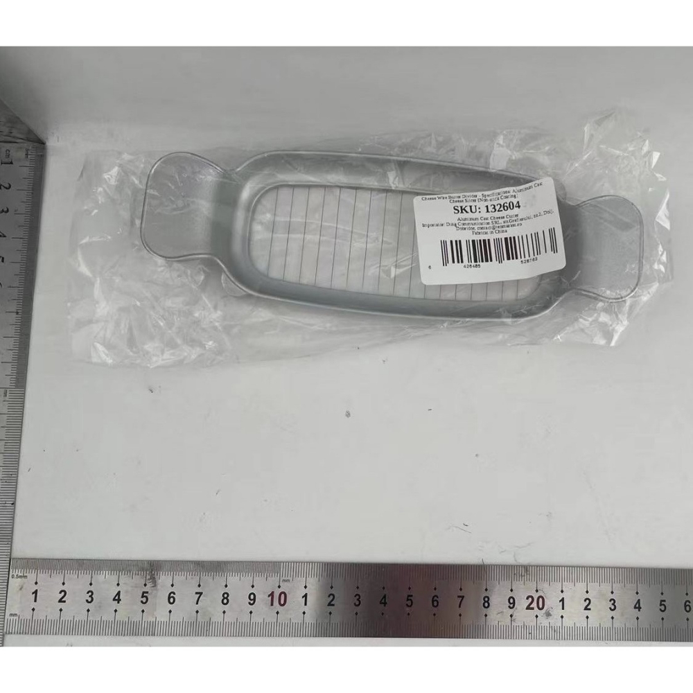 Feliator de alimente, pentru branza, unt, oua, din aluminiu, 19.5 x 6.5 x 2 cm, argintiu [2]