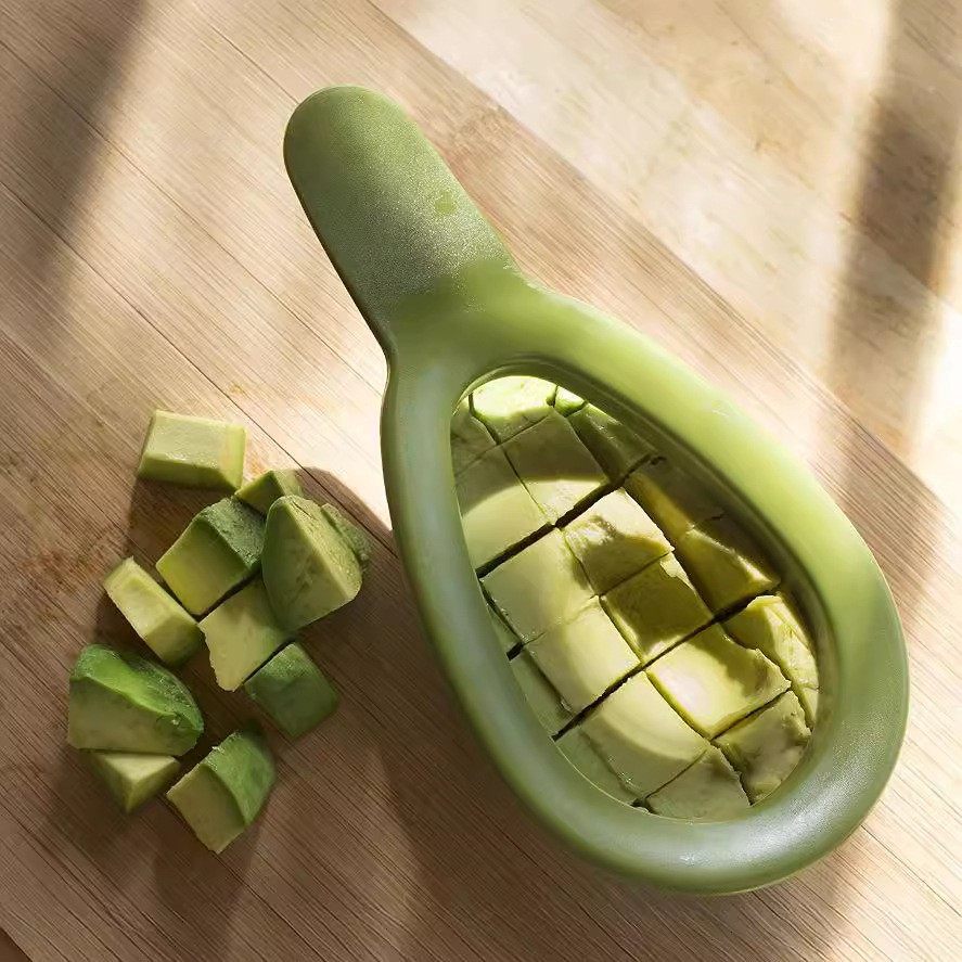 Feliator de avocado, pentru taierea in cubulete, multifunctional, pentru bucatarie, otel inoxidabil, abs, 16x8x5 cm, verde [6]