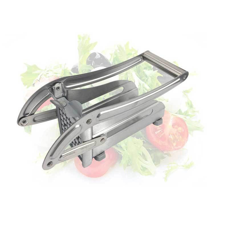 Feliator manual  pentru cartofi pai si legume, din inox, cu 2 dimensiuni de feliere, 25.5 x 11.7 cm, argintiu [10]