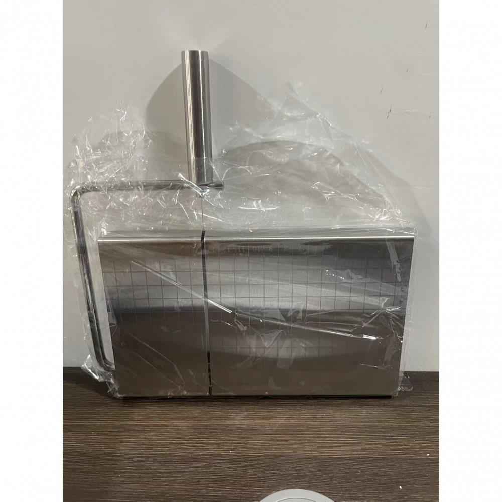 Feliator manual  pentru cascaval, salam, prajituri, unt, din otel inoxidabil, usor de curatat si utilizat, 5 lame de schimb incluse, picioare antiderapante, 21 x 12.2 x 2.8 cm, argintiu [9]