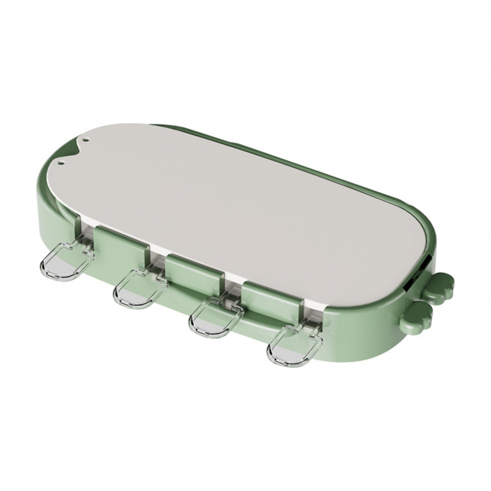 Forma pentru inghetata  4 compartimente, forme cu animalute, materialsilicon si abs, 21 x 12.8 x 3cm, verde [1]