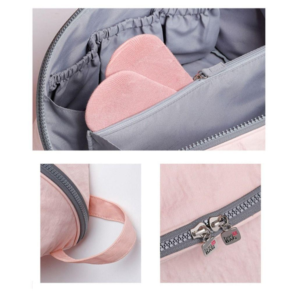 Geanta de depozitare 3 in 1, portabila, pentru lenjerie, sutiene si sosete, multi-functionala, pentru bagaj, calatorii si afaceri, 23 x 13 x 13, roz [2]
