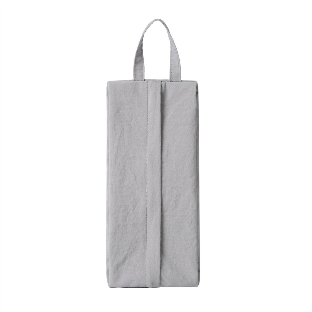 Geanta de depozitare, pentru haine mici, lenjerie, sosete, cosmetice, impermeabila, cu maner, 10x20x3 cm, gri [4]