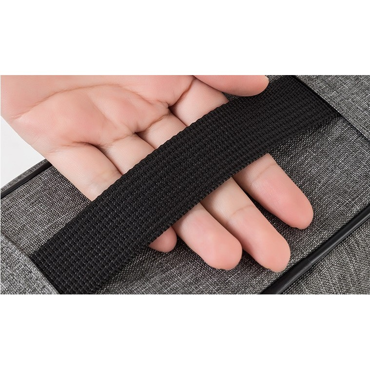Geanta  pentru depozitare acte si documente, facturi, carduri, cu cod de securitate, 2 compartimente, impermeabila, 37 x 10.5 x 27 cm, gri [8]