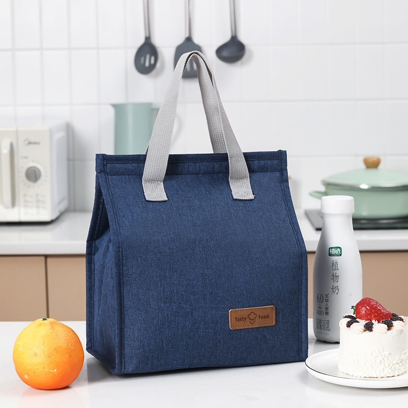 Geanta termoizolanta tip bento bag  camping cooler bag, aluminiu, 22.5 x 13 cm, 3.3 l, albastru [4]