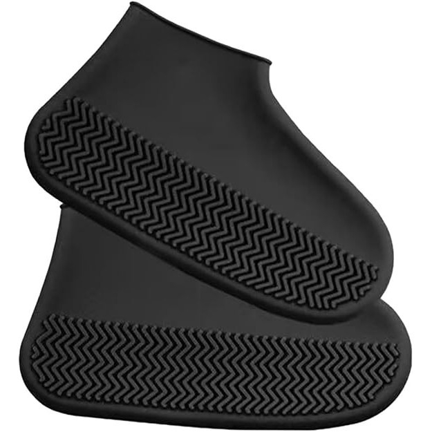 Husa incaltaminte, impermeabila, antiderapanta, din latex, 13 x 13 x 2 cm, marime l 41-47 cm, negru [1]