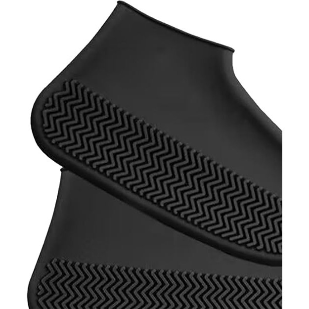 Husa incaltaminte, impermeabila, antiderapanta, din latex, 13 x 13 x 2 cm, marime l 41-47 cm, negru [3]