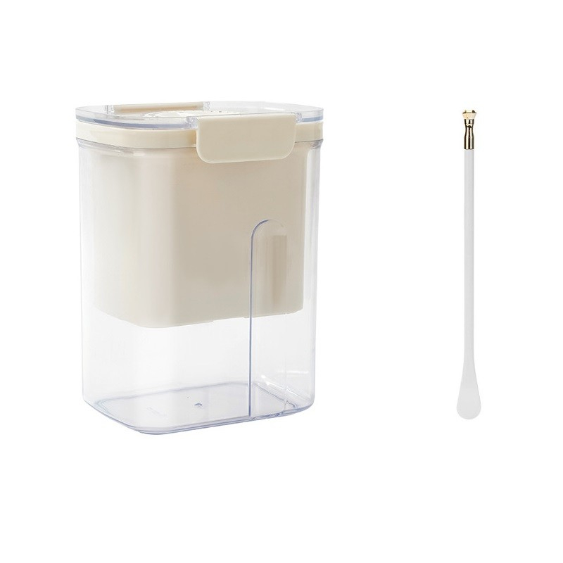 Kit presa pentru branza, filtru de iaurt, strecuratoare de iaurt grecesc, filtru de lapte, 18x9.7x13 cm, lingura alba 20x1.6 cm, alb [1]