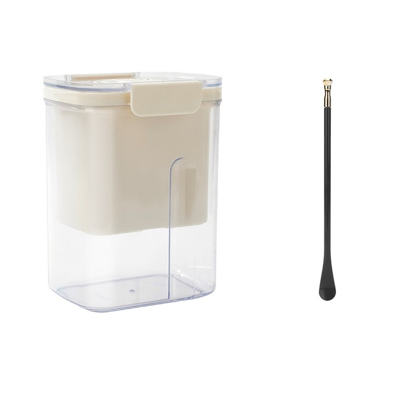 Kit presa pentru branza, filtru de iaurt, strecuratoare de iaurt grecesc, filtru de lapte, 18x9.7x13 cm, lingura neagra 20x1.6 cm, alb [1]