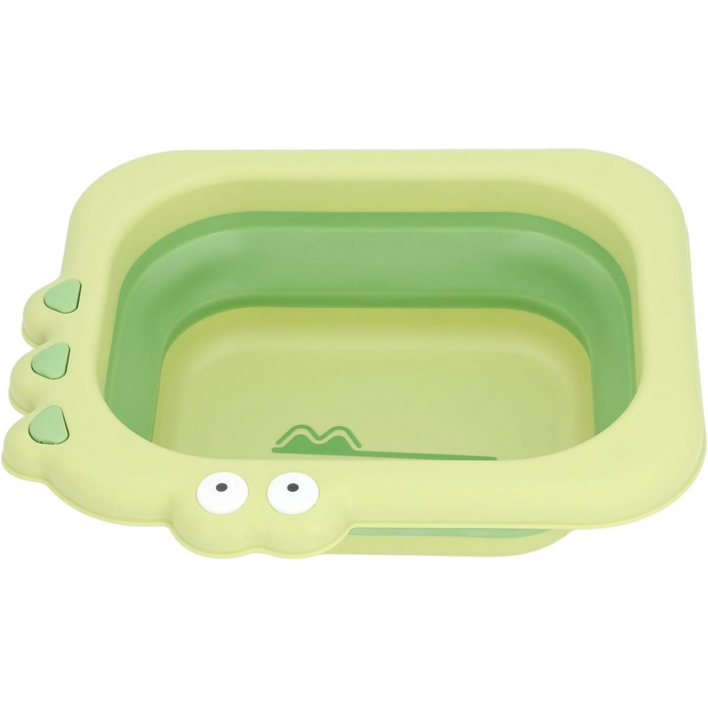 Lavoar pliabil, pentru copii, din pp/tpe, portabil, model crocodil, 30x24.5x9 cm, verde [6]