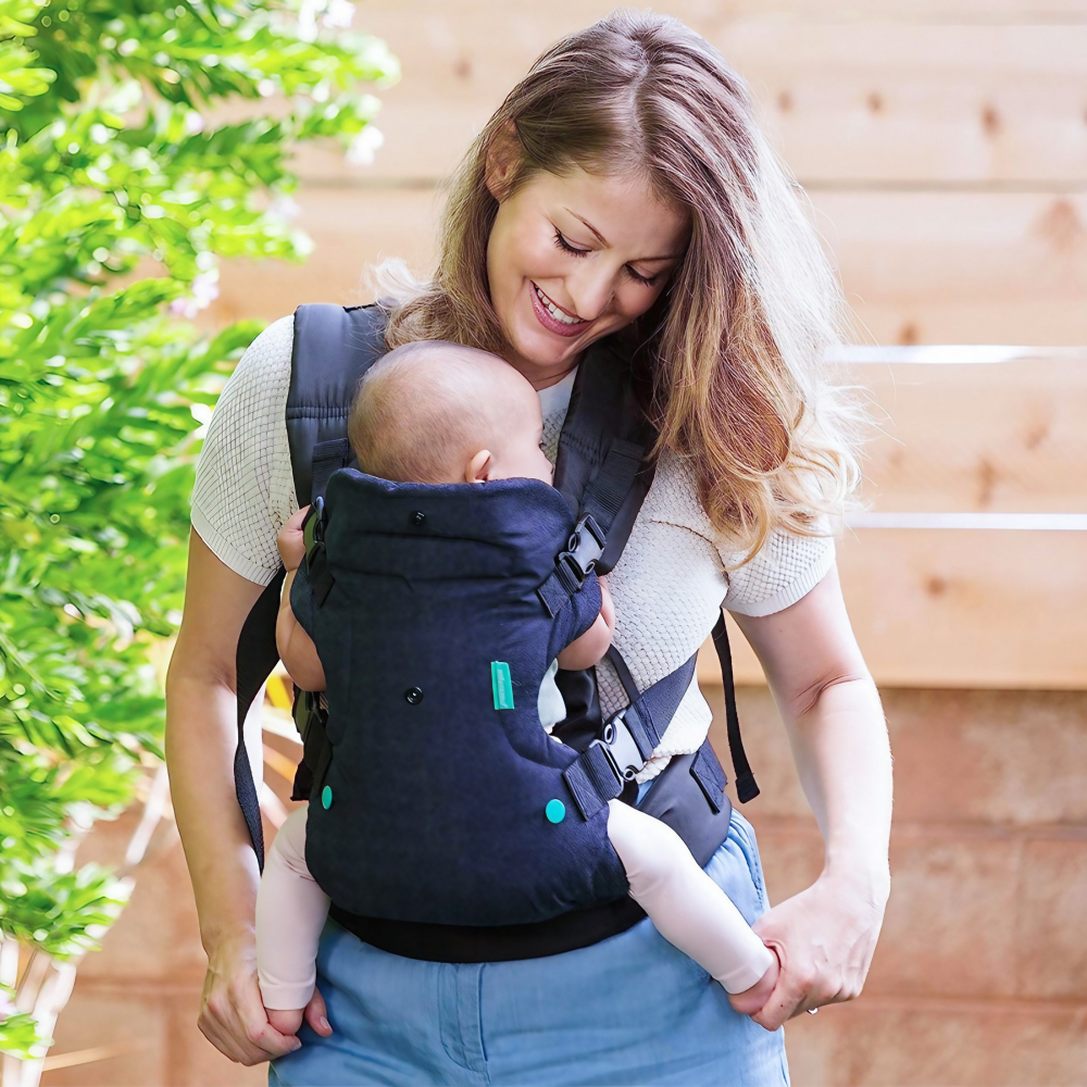 Marsupiu ergonomic  4 in 1, multifunctional, 4 pozitii, 6-36 luni, 3.5kg - 15 kg, negru [4]