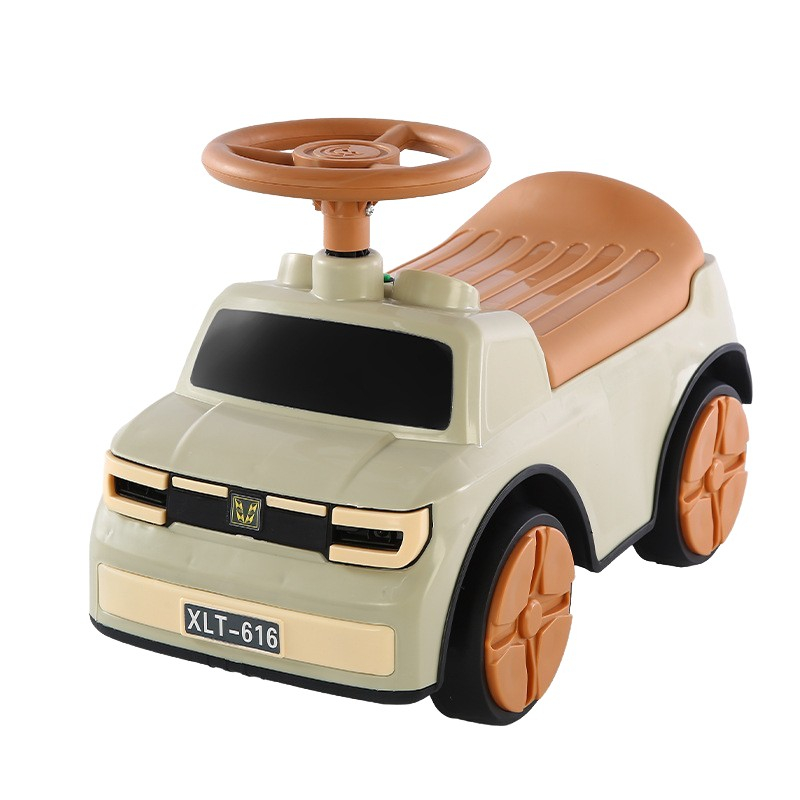 Masinuta ride-on  cu sistem anti-rasturnare, sistem de lumini si muzica, cutie de depozitare, 1-6 ani, 58 x 28 x 37 cm, maro [6]