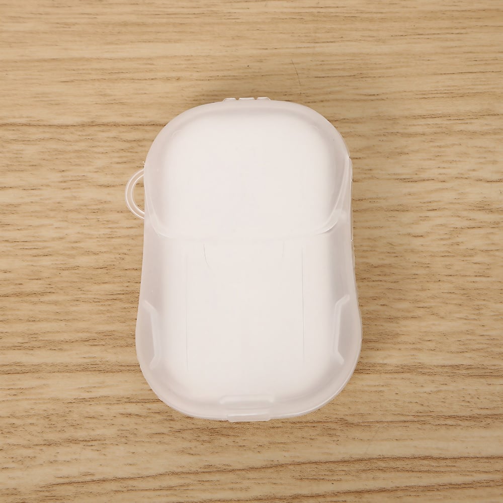 Mini cutie de sapun din hartie, de unica folosinta, portabila, potrivit pentru calatorii, 20 buc, alb [2]
